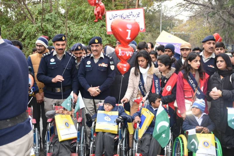 Differently abled children spreading road safety awareness