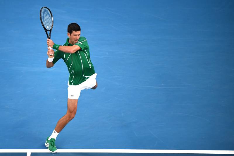 Novak Djokovic playing a shot