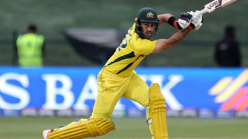 Glen Maxwell plays a cover drive