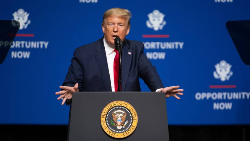 Trump defends removal of impeachment witness