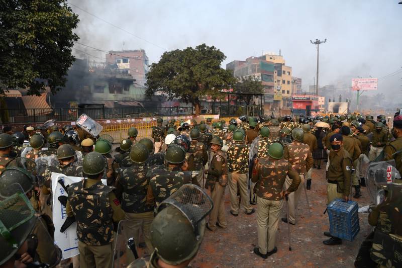 Violent clashes mar Trump’s visit to India