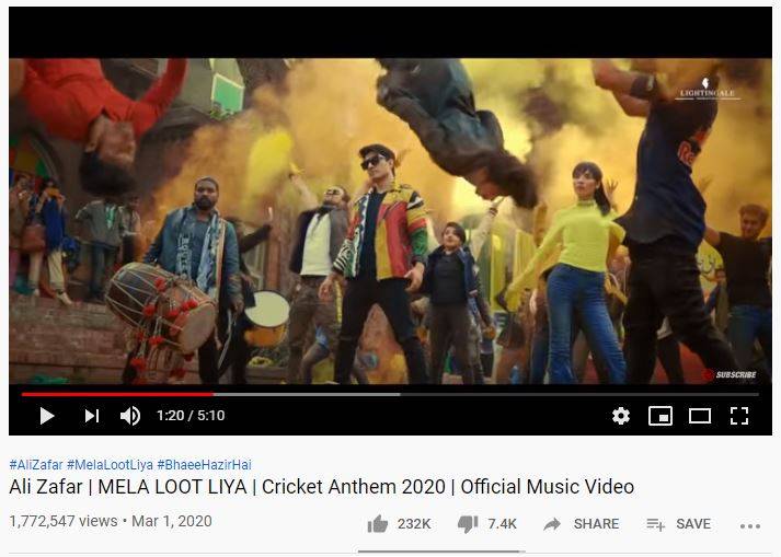 Ali Zafar’s new PSL song takes YouTube by storm