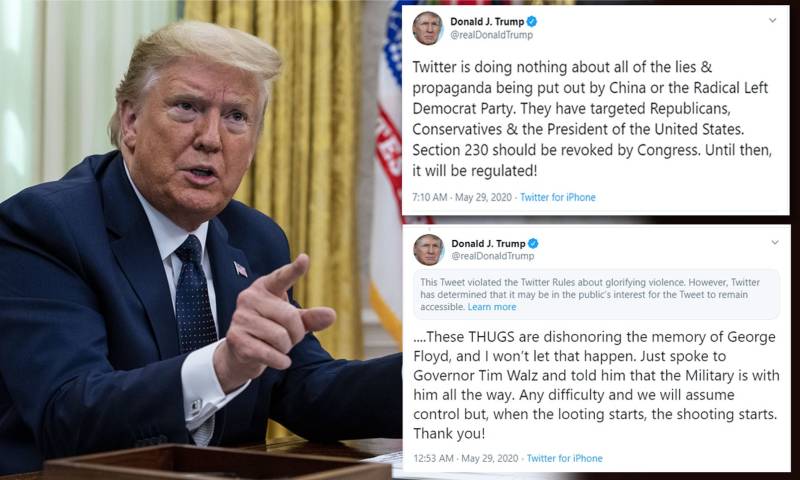 White House dares Twitter by reposting flagged Trump tweet