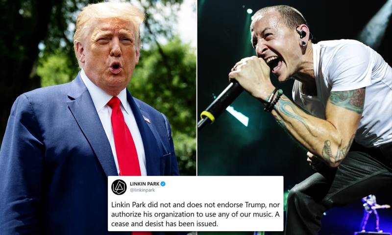 Twitter removes Trump retweet video after Linkin Park complain