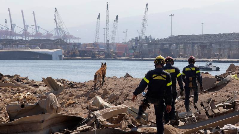 Rescuers scour Beirut blast zone as first arrests made