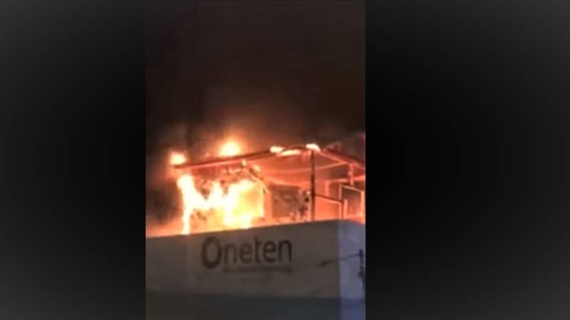 Police post on fire in Islamabad 