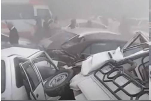 Several vehicles involve in pile-up amid dense fog