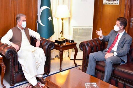 British High Commissioner to Pakistan Dr Christian Turner is meeting Foreign Minister Makhdoom Shah Mehmood Qureshi (File photo). 