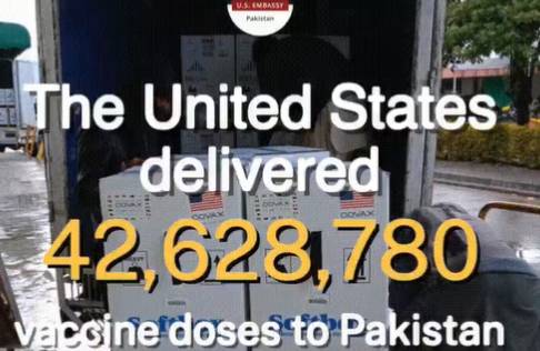 US congratulates Pakistan on vaccinating 100m citizens with at least one dose