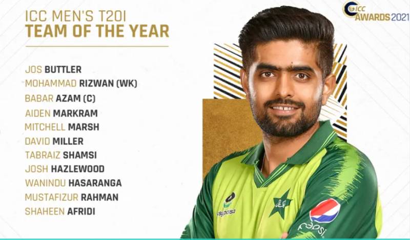 ICC crowns Babar Azam as Men’s T20 Team of the Year 'Captain' 