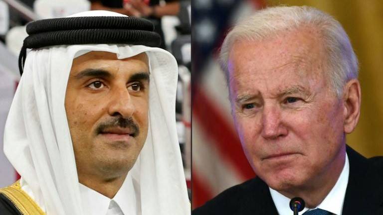 Qatar emir meets Biden in shadow of Ukraine tensions