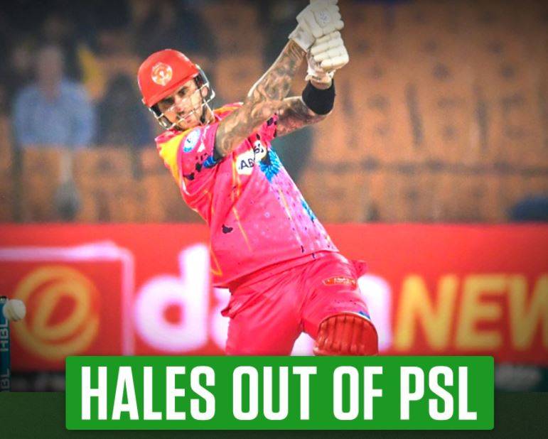 Alex Hales quits Pakistan Super League over personal reasons