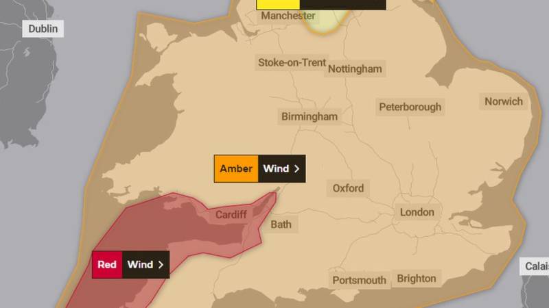 Red warning issued as UK braces for 'Storm Eunice'