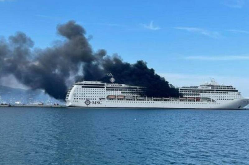 Fire breaks out on cruise ship off Greece