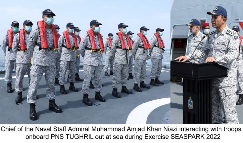Naval chief visits forward naval posts amid major maritime exercise SEASPARK 2022
