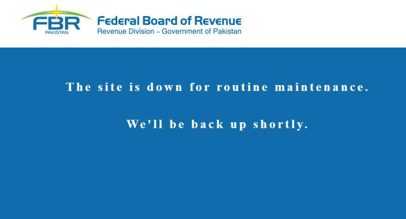 FBR website link goes down