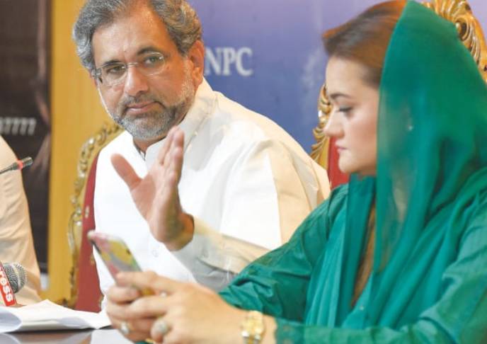 Khaqan Abbasi accuses PM Imran of using public office, money for his party