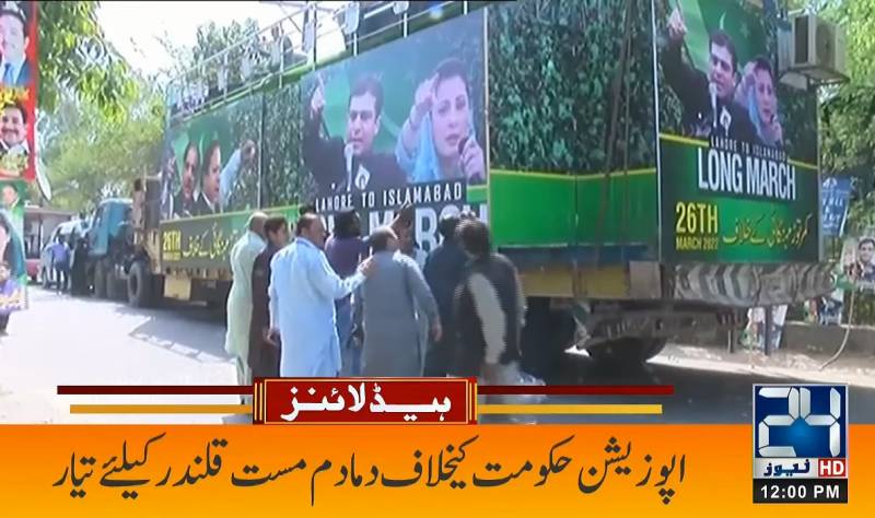 PML-N Mehangai Mukao March finally leaves for Islamabad 