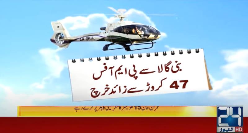 Ex-PM’s travel by helicopter cost Rs980m