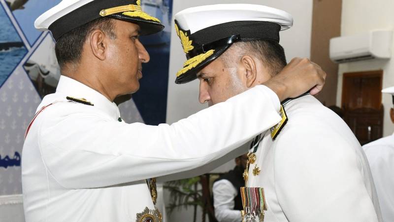 Pakistan Navy personnel conferred military awards