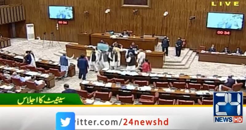 Pandemonium in Senate as opposition protests hike in petrol price