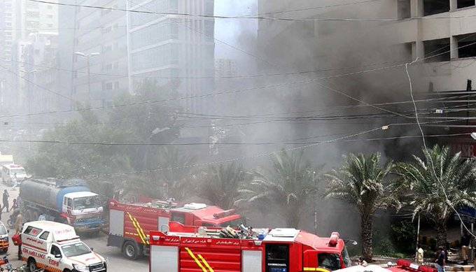 Karachi mart fire blues far from over as flames again engulf store