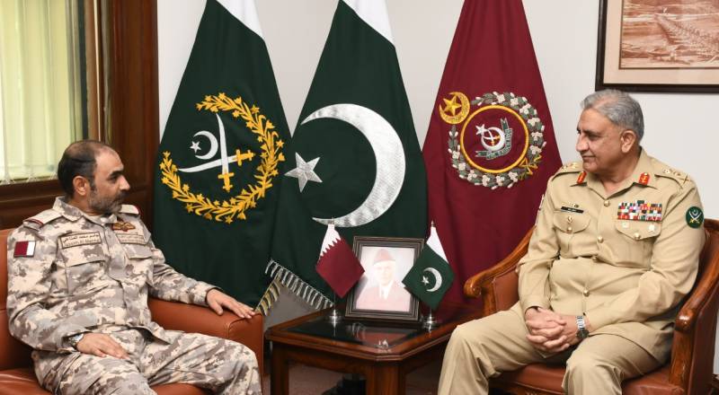 Commander Qatar Emiri Air Force calls on COAS Bajwa