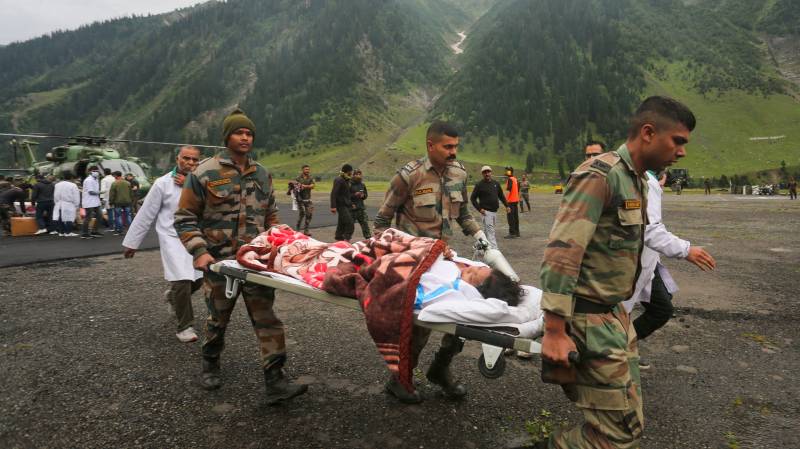 Pilgrimage in Indian occupied Kashmir resumes as many missing from floods