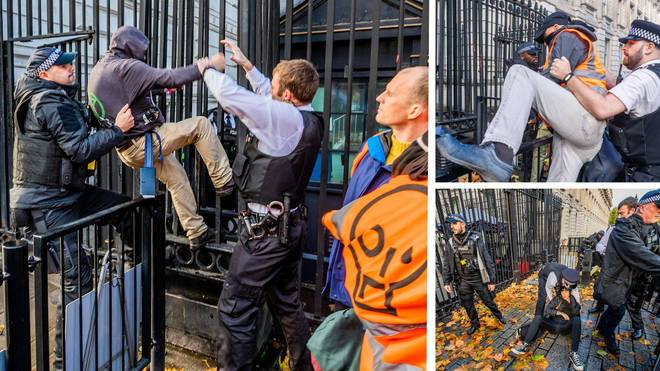 Eco-protesters try to breach Downing Street security