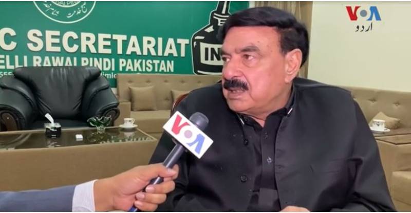 Sh Rashid giving an interview to Voice of America