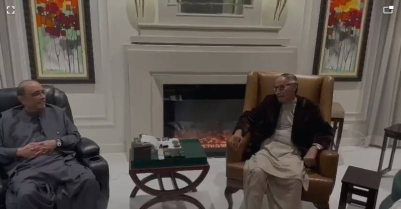 Asif Zardari discusses political situation with Shujaat