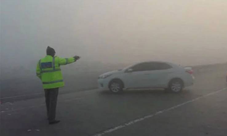 Motorway sections closed due to fog 