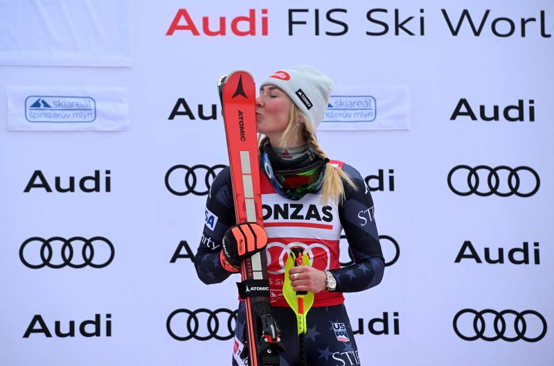 Shiffrin one away from Stenmark's all-time record after Czech win
