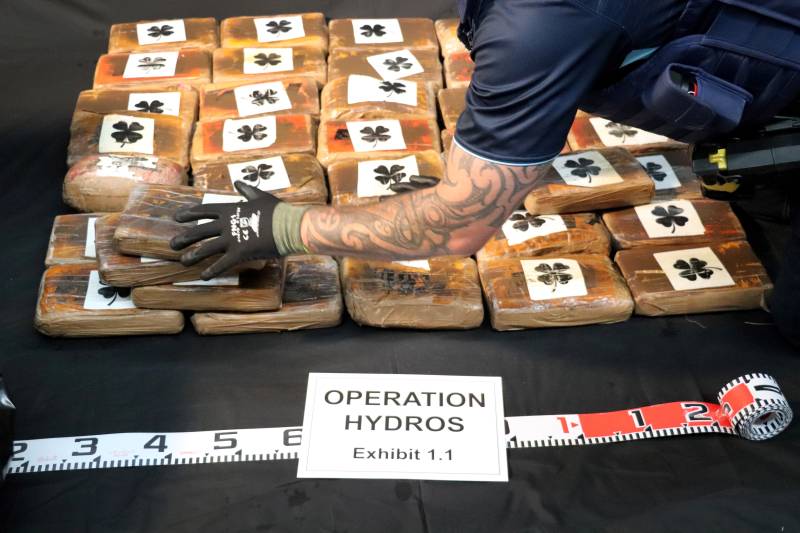 Police said they had seized enough cocaine to supply New Zealand for 30 years, after snaring a massive bundle of drugs floating in the Pacific Ocean