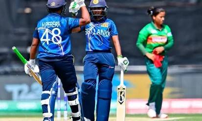 Bangladesh collapsed with the bat after a promising start in their Women\'s T20 World Cup match against Sri Lanka at Newlands in Cape Town 