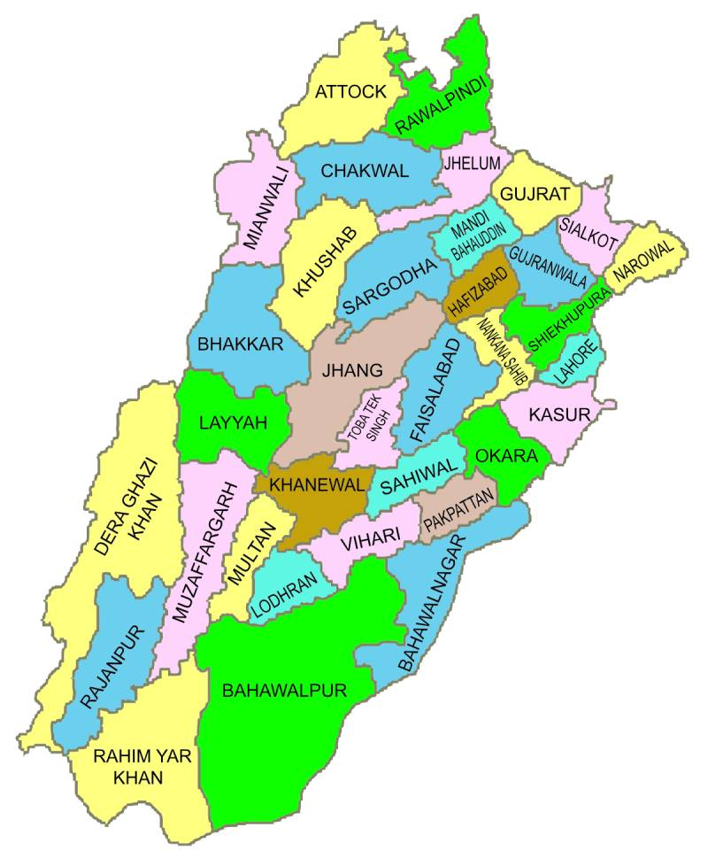 Punjab Caretaker government has put on hold any decision about newly-created five new districts in the province