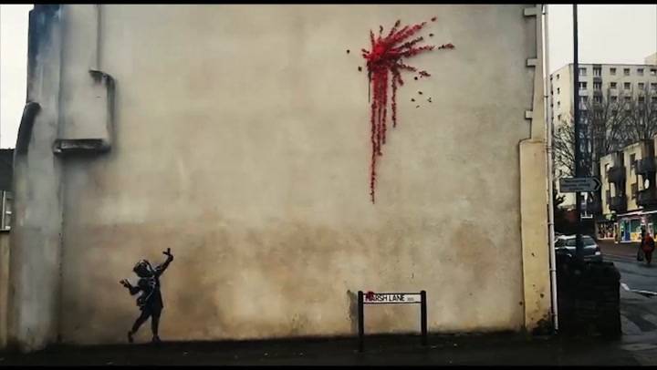 UK council unamused as Banksy unveils Valentine's Day mural