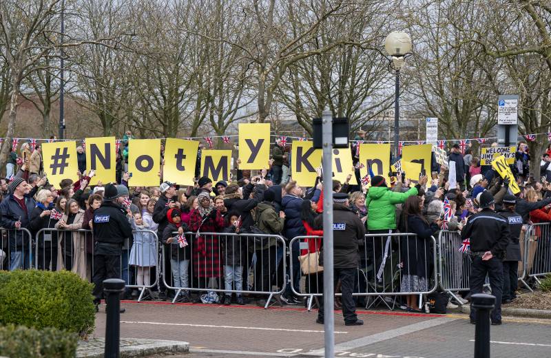King Charles faces 'not my king' protest on walkabout