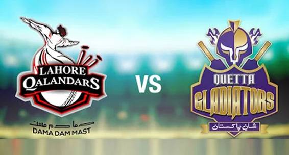Lahore Qalandars and Quetta Gladiators PSL Match