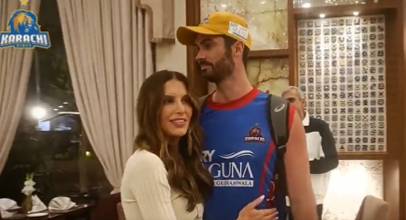 Erin Holland welcomes hubby Ben Cutting in Pakistan