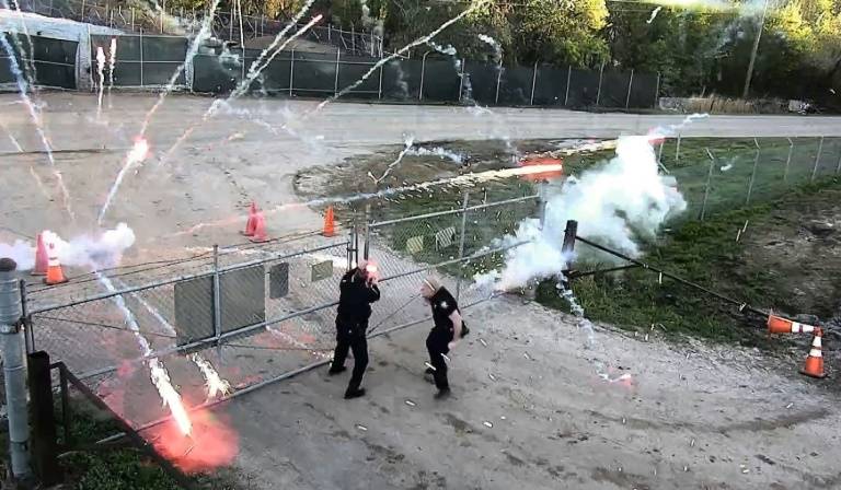 Domestic terrorism charges after protesters attack US police centre