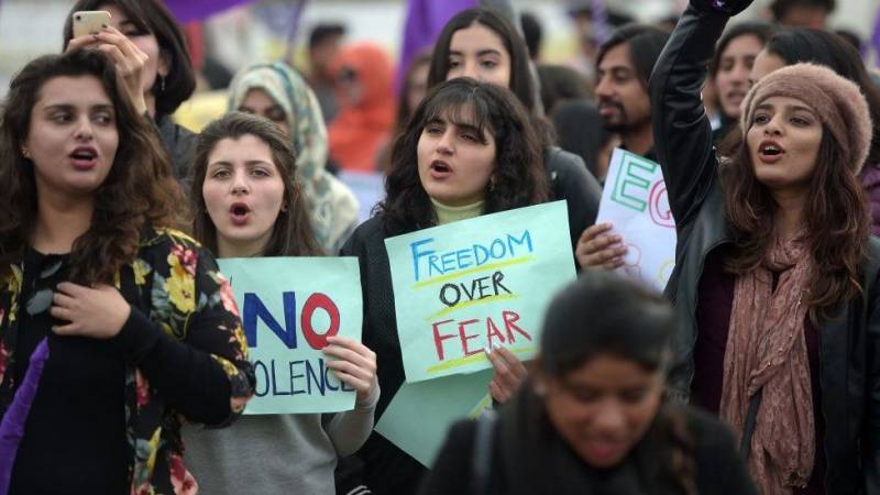 Women march as rights under threat across the globe