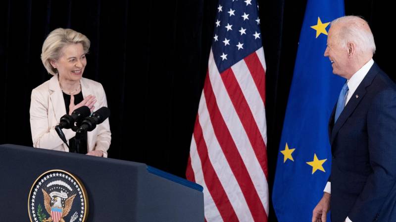 Biden, EU chief meet on trade tensions