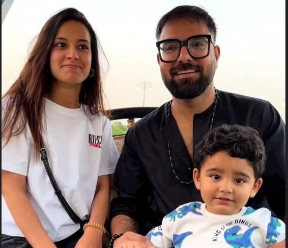 Yasir Hussain, Iqra Aziz enjoy Safari day with son Kabir