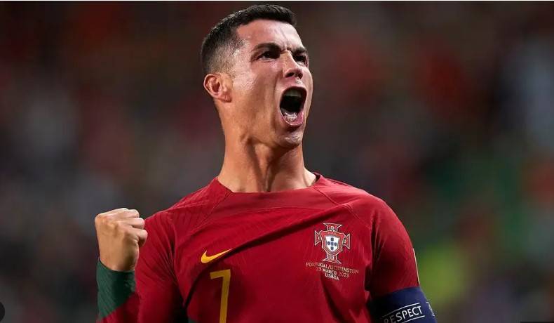 Ronaldo breaks men's international caps record, scores double