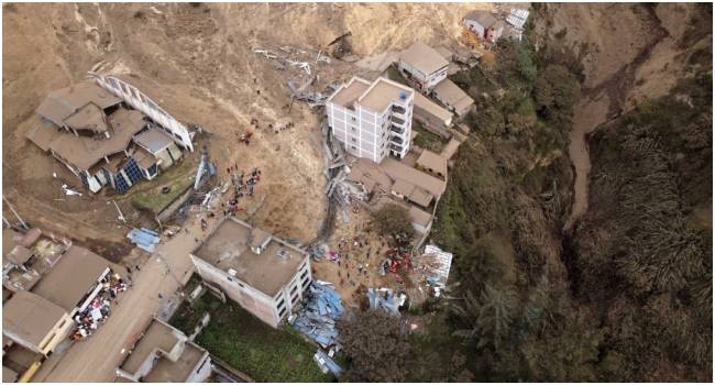 Seven dead, more than 60 missing in Ecuador landslide