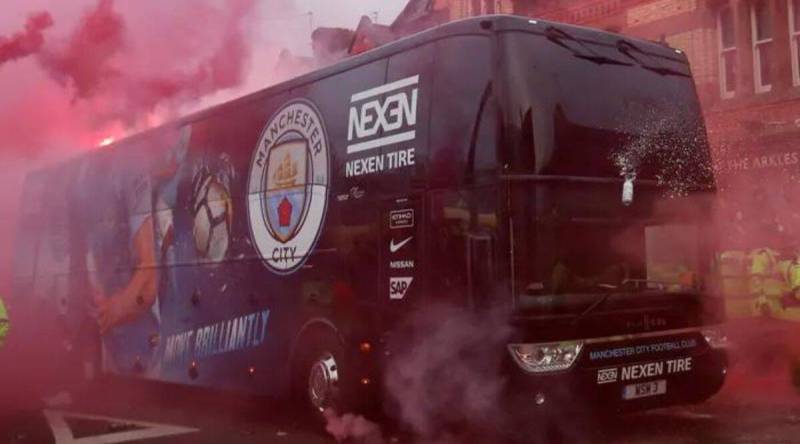 Man City condemn attack on Liverpool team bus