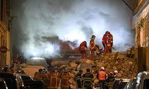 Eight missing after French building collapse