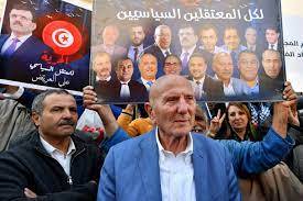 Hundreds of Tunisians protest opposition arrests