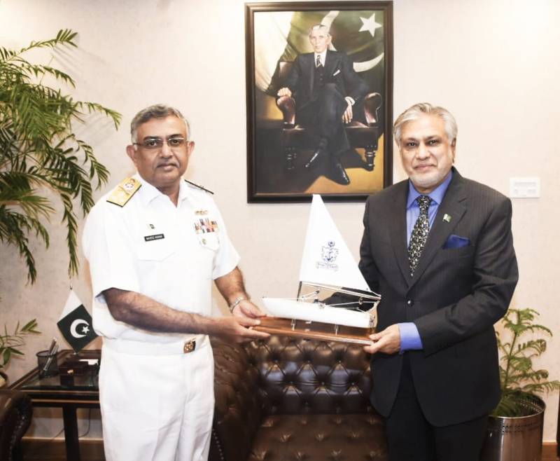 Vice Chief of Naval Staff calls on Ishaq Dar